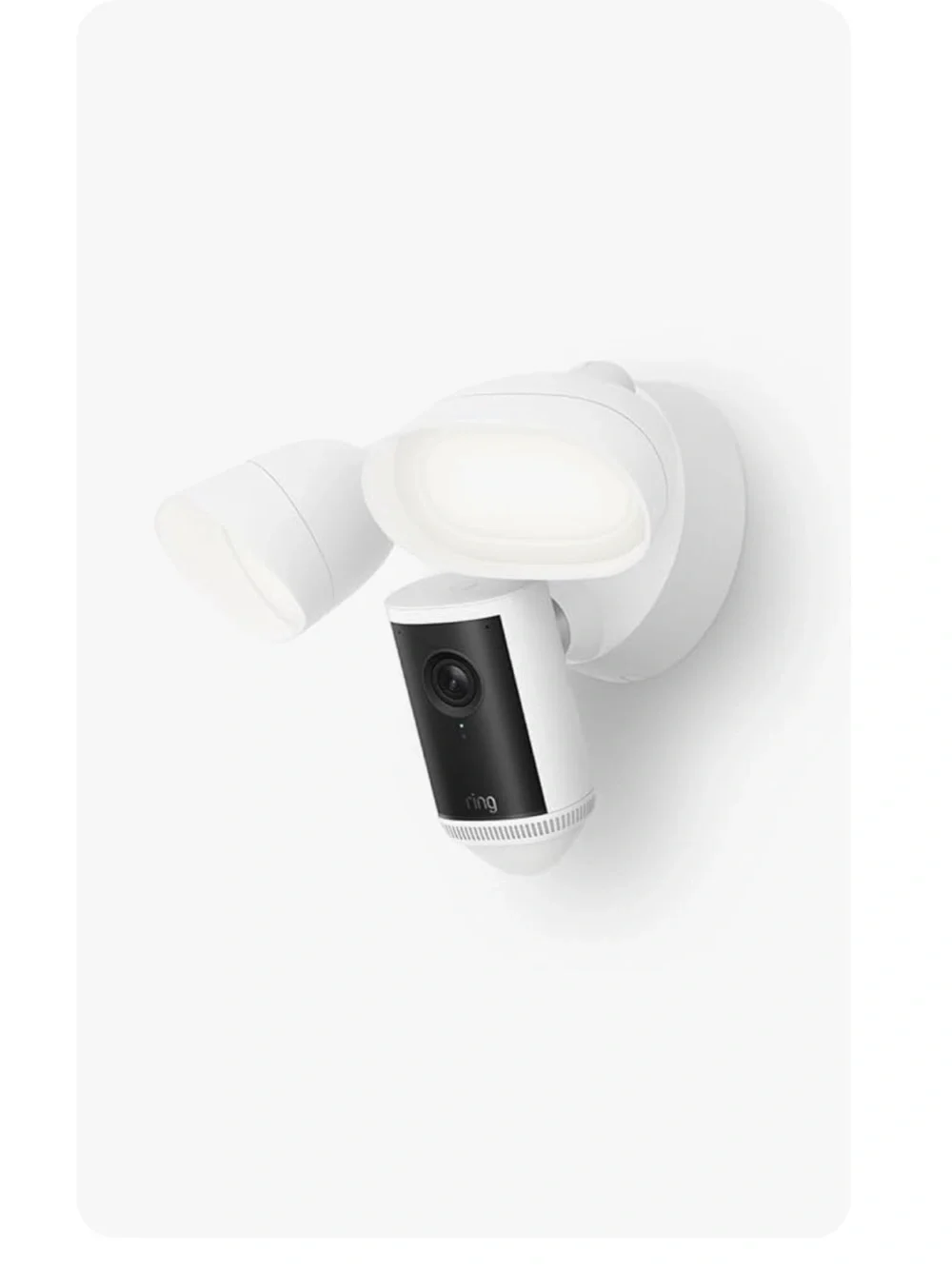 Ring Floodlight Camera with Dual LEDs in White